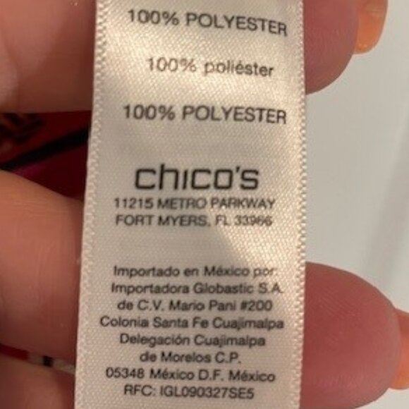 Chico’s Red and Black Tunic Top – Size 1 - Picture 9 of 9